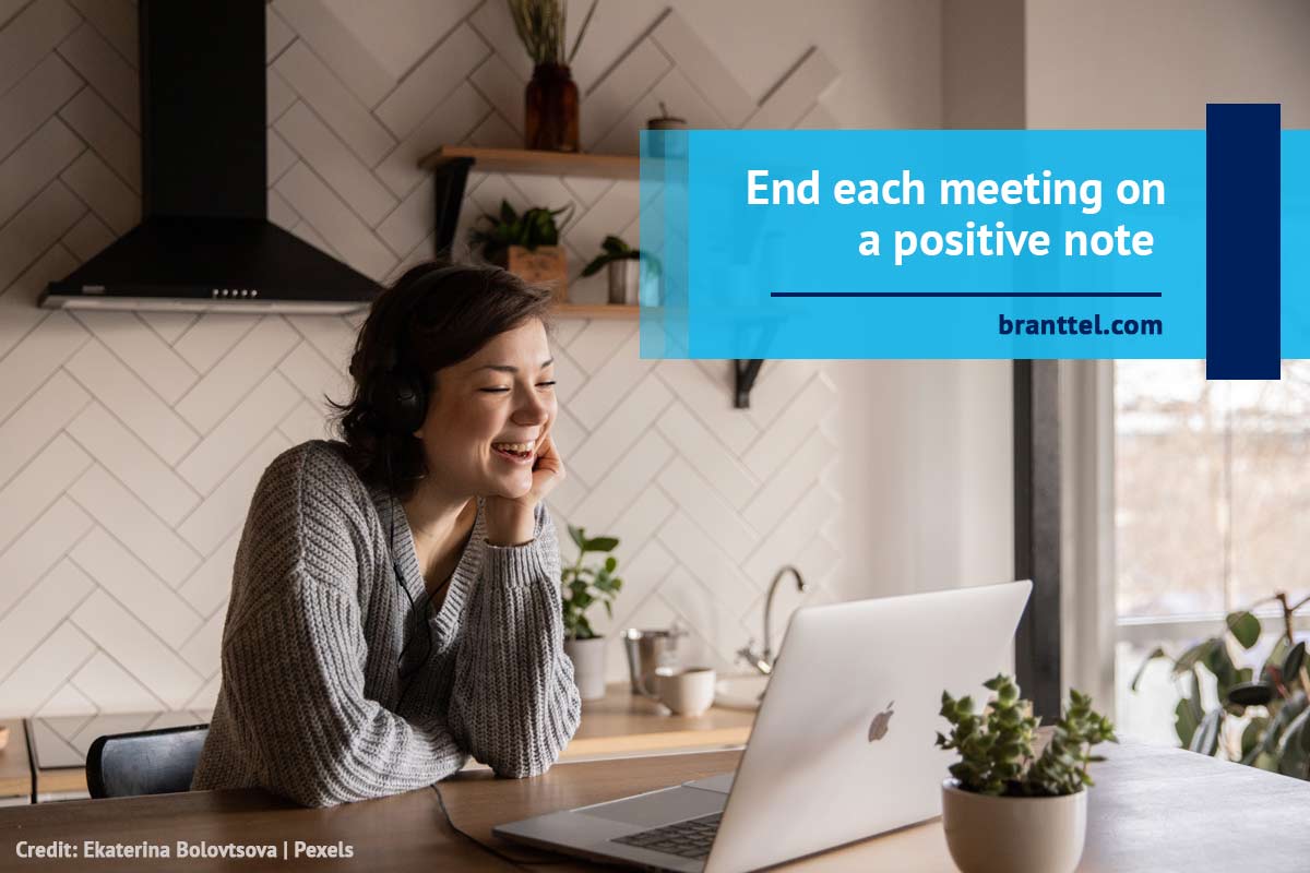  End each meeting on a positive note